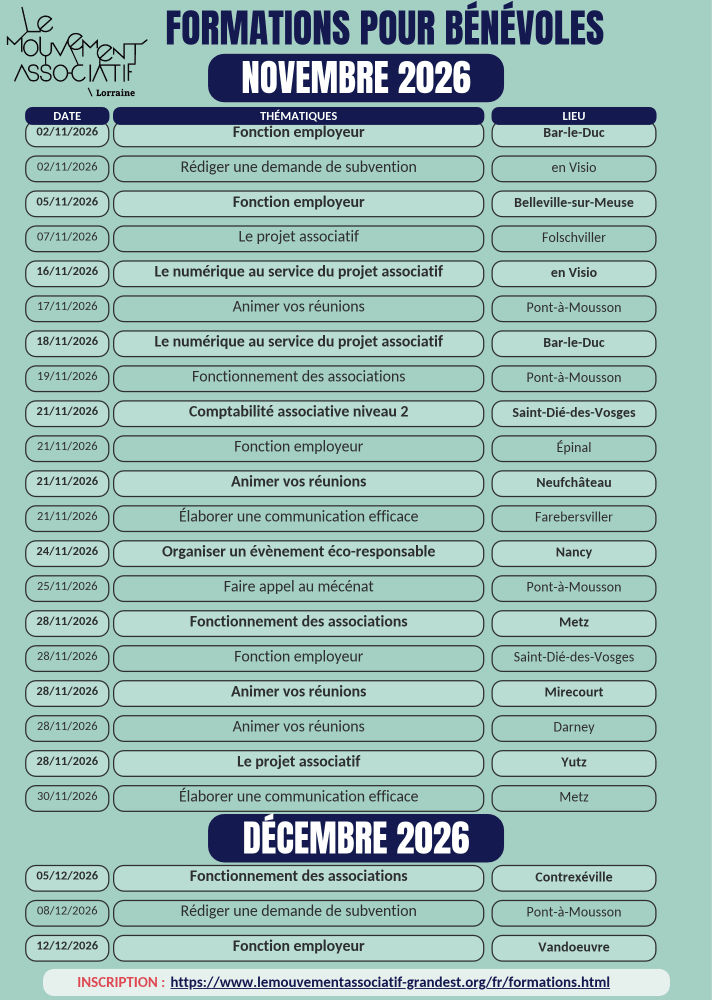 Programme formation bénévoles Nov-Déc 2026